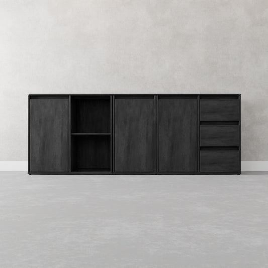 Bufetera para Comedor Vibe - Aparador Minimalista de Acabado Premium 196x38x75 cm