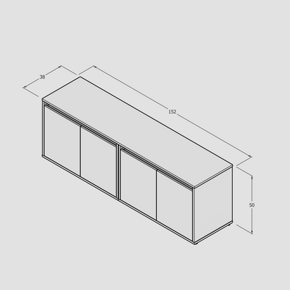 Mueble de TV Pure - Centro de Entretenimiento Minimalista 152x38x50 cm